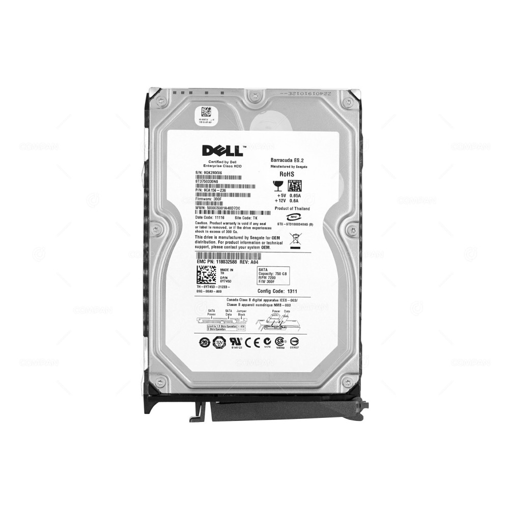 118032588 EMC HDD 750GB 7.2K SATA 3G 3.5" LFF